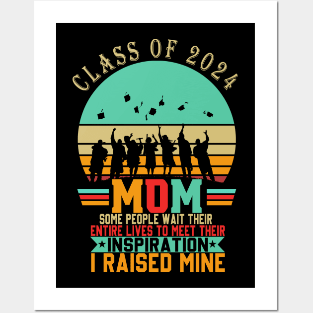 Senior Mom Class of 2024 Graduation 2024 Gift ,Senior 24 Wall Art by The Design Catalyst